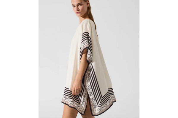 Women's Cream AUTOGRAPH BORDER COVER-UP Karl Lagerfeld B2W46051-B09 Cream