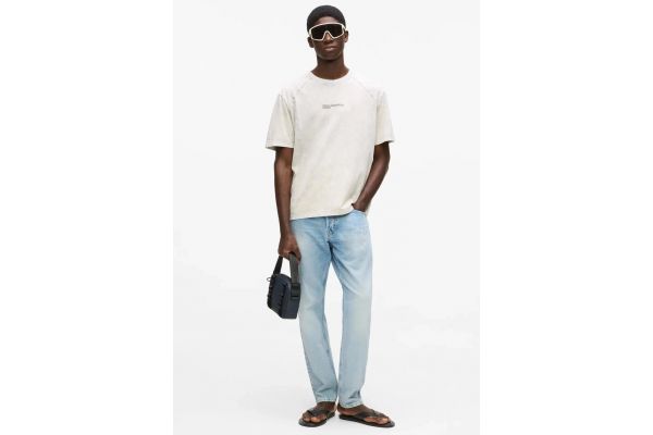 Men's Light Blue Klj Tapered Denim Jeans Karl Lagerfeld Jeans B2M10119-1DA VINTAGE LIGHT BI