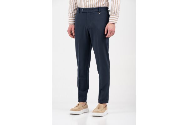 Men's Blue Pants Vittorio 50026DIVERSO-BLUE