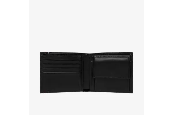 Men's Black Leather TH Central Cc & Coin Wallet Tommy Hilfiger AM0AM14233-BDS