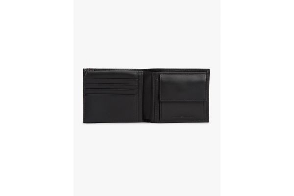 Men's Black Leather TH Central Cc Flap & Coin Wallet Tommy Hilfiger AM0AM14229-BDS