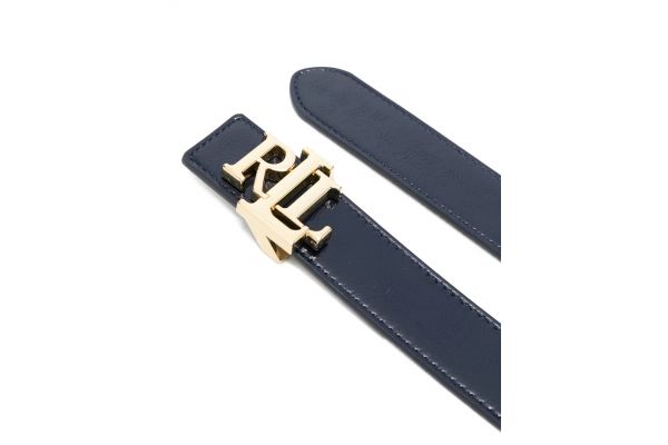 Women's Navy Blue/Red Leather REV LRL Belt Ralph Lauren 412P10211002-NAVY/WHITE