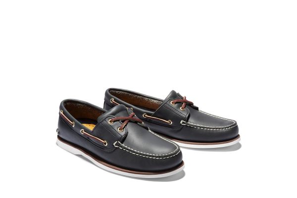 Men's Navy Blue Leather CLAS BOAT SHOE Timberland TB174036-484