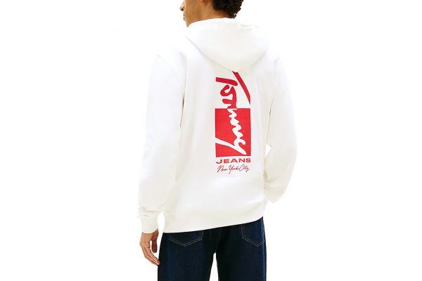 Ανδρικό Φούτερ Λευκό Tommy Jeans DM0DM23015-YBL