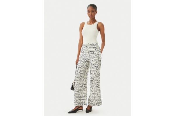Women's Ecru Ess Linen Pull On Pants Tommy Hilfiger WW0WW48970-0LC