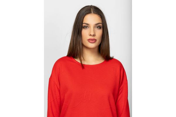 Women's Red Dulbia Sweatshirt Heavy Tools T02031-RED