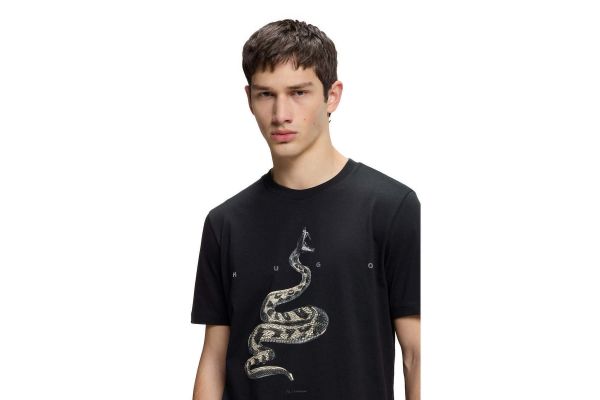 Ανδρικό Discorb T-shirt Μαύρο HUGO 50557672-001
