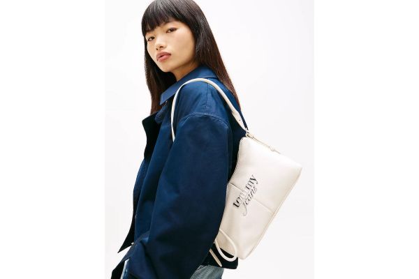Women's Ecru Tjw Bold Shoulder Bag Tommy Jeans AW0AW18468-ACG