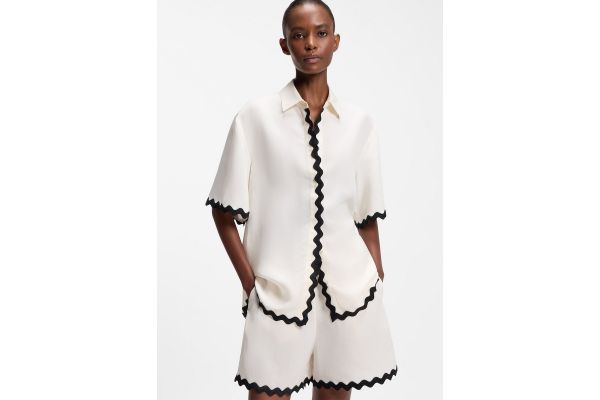 Women's White Haslala-1 Shorts HUGO 50557546-115