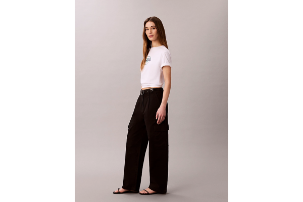 Γυναικείο Cargo Παντελόνι Μαύρο Calvin Klein LV047F623G-UB1
