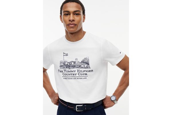Ανδρικό T-shirt Λευκό Tommy Hilfiger MW0MW42390-YBR