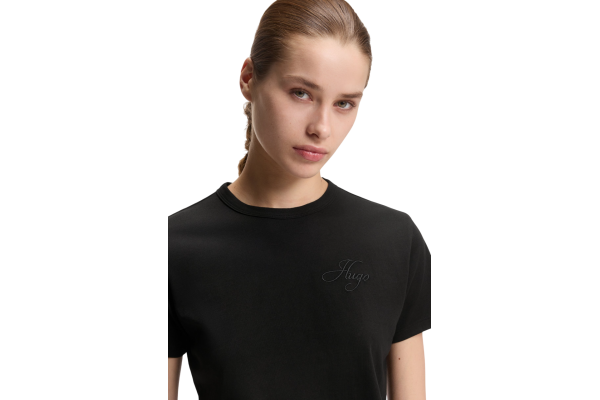 Women's Black Damacia T-shirt HUGO 50561233-001