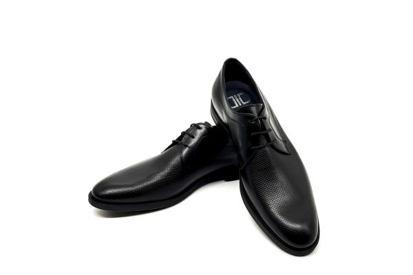 Men's Black Leather Lace Up Groom Shoes Diadoch 2601-BLACK