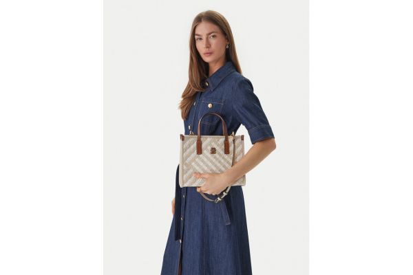 Women's Beige TH City Mini Tote Bag Tommy Hilfiger AW0AW18393-0F4