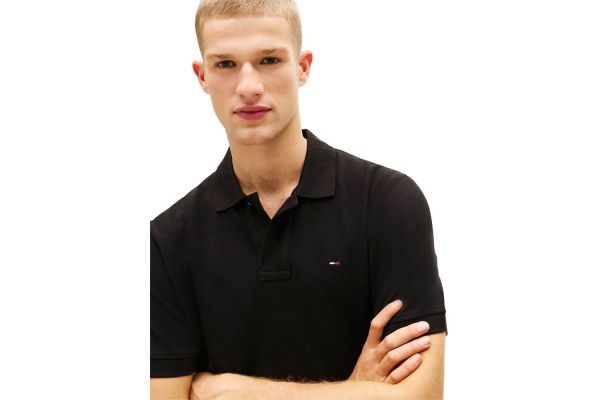 Men's Black Tjm Reg Ess Polo Ext Tommy Jeans DM0DM22711-BDS