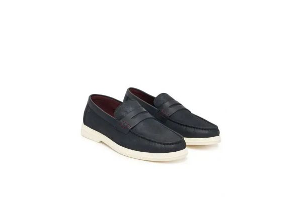 Men's Navy Blue Mix Nubuck Loafer Tommy Hilfiger FM0FM05785-DW5