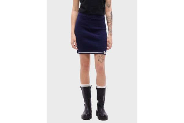 Women's Navy Blue Microcable Mini Skirt Calvin Klein LV047F364G-9EI