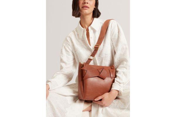 Women's Brown SSONIA Knot Bow Shoulder Bag Ted Baker 282319-tan