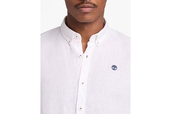 Men's White Mill Brook Linen Shirt Timberland TB0A2DC3-100