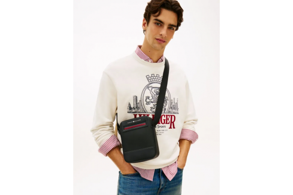 Men's Black TH Foundation Mini Reporter Bag Tommy Hilfiger AM0AM14156-BDS