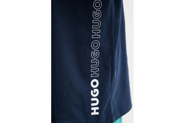 Men's Navy Blue Tiki Tshirt HUGO 50561117-410