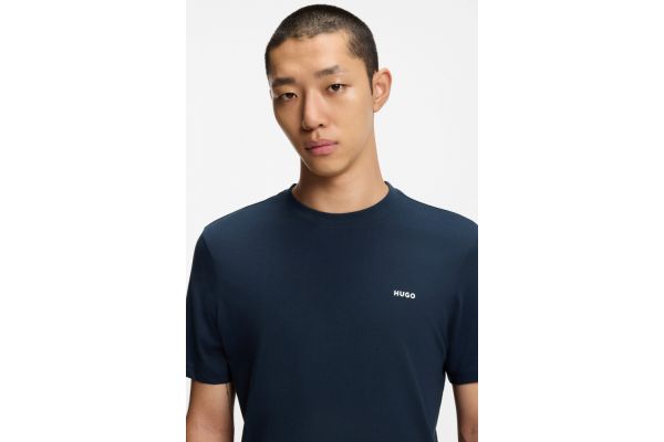 Men's Navy Blue Dero222 T-shirt HUGO 50466158-405