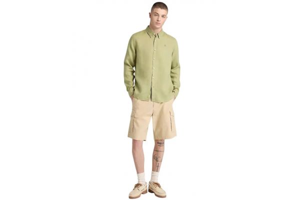 Men's Green Mill Brook Linen Shirt Timberland TB0A2DC3-BQ0