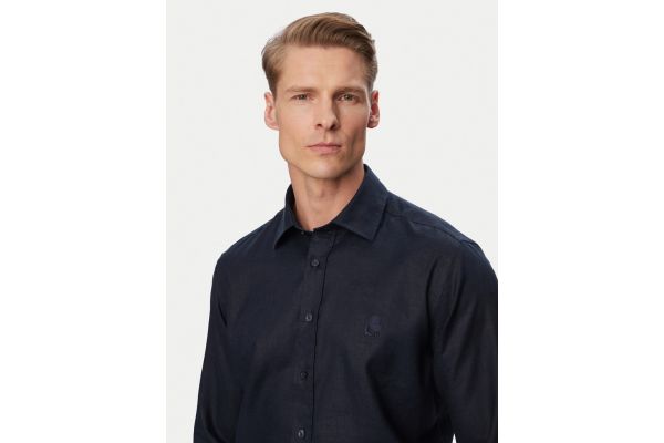 Men's Navy Blue Modern Fit Shirt Karl Lagerfeld 605084 562791-690