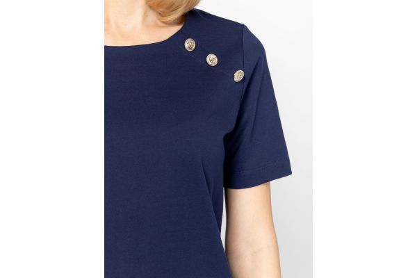 Women's Navy Blue Martella T-shirt Heavy Tools T17084-NAVY