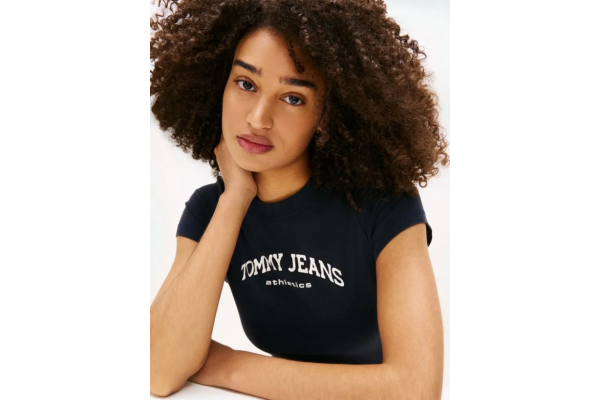 Women's Navy Blue Tjw Slim Varsity Ss Tee Tommy Jeans DW0DW22302-C1G