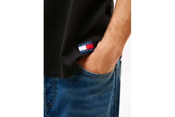 Ανδρικό T-shirt Μαύρο Tommy Jeans DM0DM22529-BDS