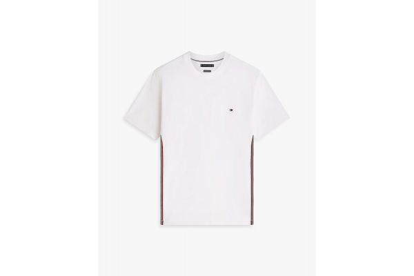 Ανδρικό Global Stripe T-shirt Λευκό Tommy Hilfiger MW0MW42393-YBR