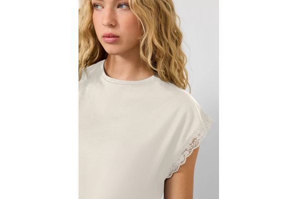 Women's Ecru T-shirt S.Oliver 2178474-0300