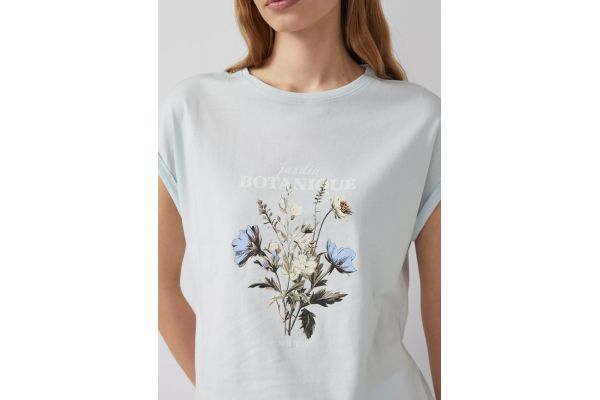 Women's Light Blue T-shirt S.Oliver 2178999-51D0