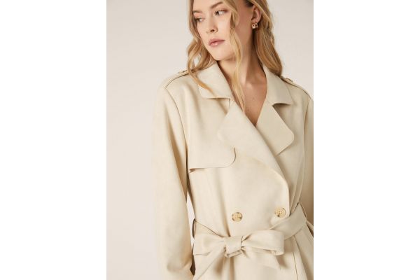 Γυναικεία Καπαρντίνα Suede Μπεζ Alcott CP0065DO-CREMA