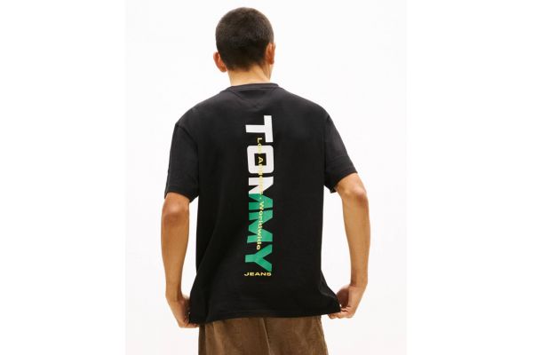 Men's Black Tjm Rlx LA Backprint Ss Tee Ext Tommy Jeans DM0DM22534-BDS