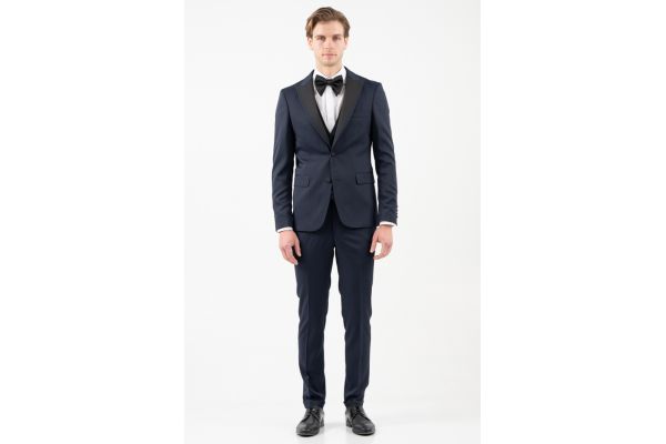 Men's Navy Blue Wedding Suit Vittorio GARDONE-BLUE