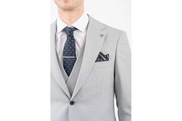 Men's Grey Cross Vest Suit Vittorio PALERE-GREY