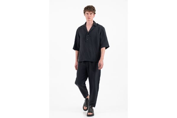 Men's Black Overshirt Vittorio ARANDEO-BLACK