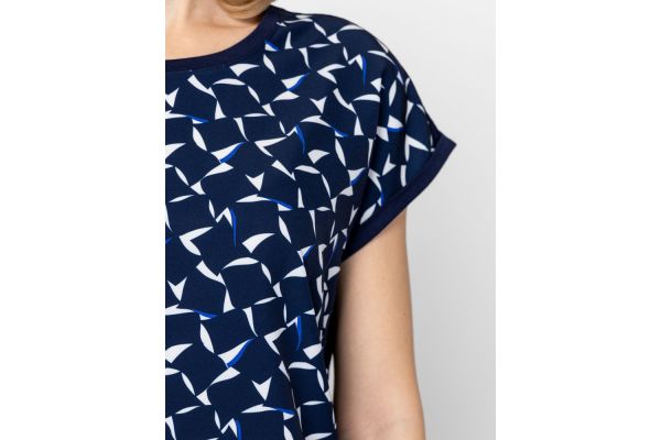 Women's Navy Blue Monsa T-shirt Heavy Tools T17097-SQUARE