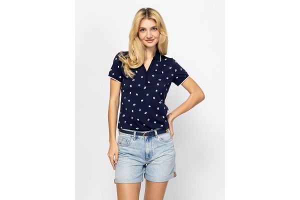 Γυναικείο Domis26 Polo Navy Μπλε Heavy Tools T21024-HIBISCUS