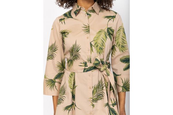 Women's Beige Violetta Dress Heavy Tools T50049-PALMS