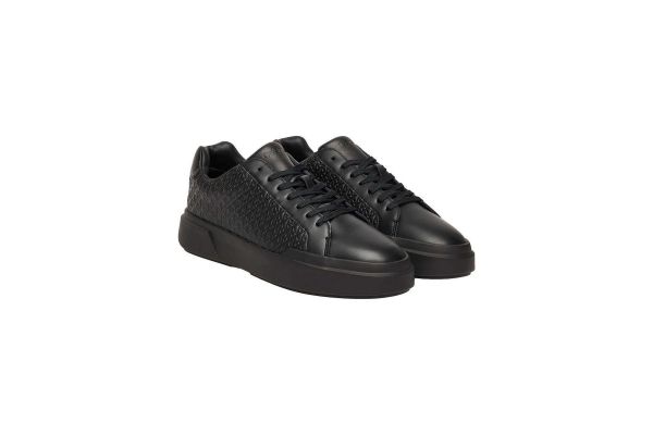 Men's Black Classic Cupsole Leather Sneaker Calvin Klein YM0YM01383-0GJ