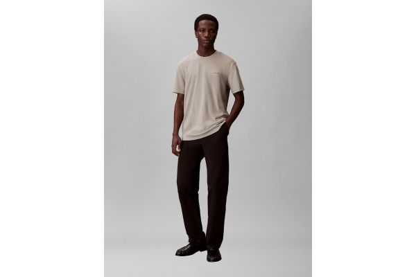 Men's Beige Ss Tech Interlock Crewnk Tee Calvin Klein LV04LF209G-PEZ