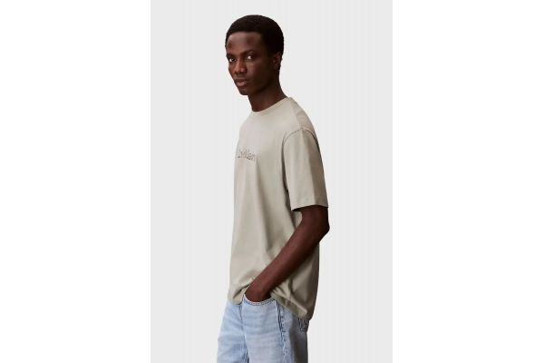 Men's Beige 20s EU Wholesale Sportswear Graph Tee Calvin Klein LV04LF813G-PEZ