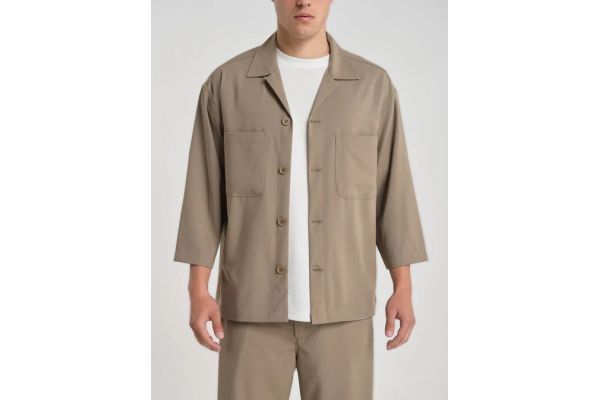 Ανδρικό Overshirt Μπεζ Royal Denim Lisbon5154-Sand
