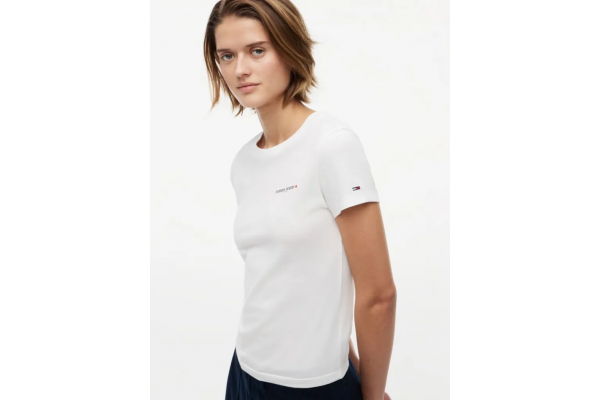 Γυναικείο Slim T-shirt Λευκό Tommy Jeans DW0DW23479-YBL