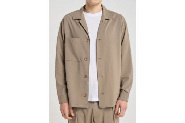 Men's Beige Overshirt Royal Denim Kazuno5150-Sand