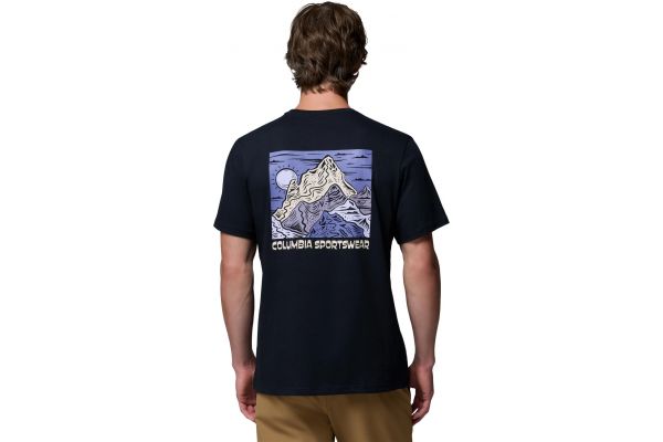 Men's Black CSC Outdoor Back Graphic Tee Columbia 2155021-013