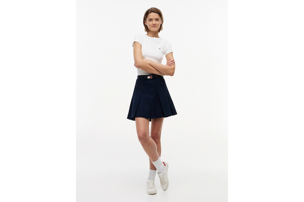 Women's Navy Blue Tjw Gmd Pleated Mini Skirt Tommy Jeans DW0DW23149-C1G